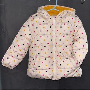3t Old Navy Polka hooded Dot Puffer Coat fleece lined